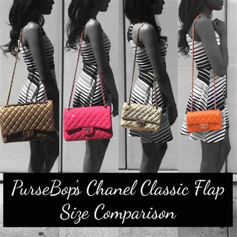 chanel flap bag sizes comparison|Chanel 25cm flap bag.